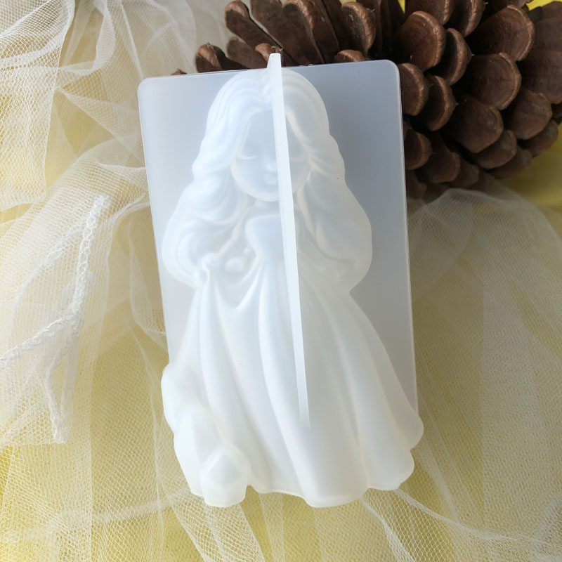 Soap Making Accessories - 3D Sevimli Prenses Silikon Mum Kalıp
