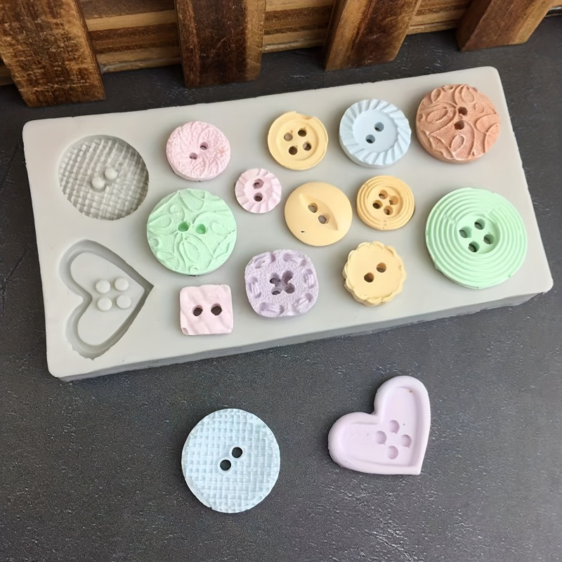 Soap Making Dish - Düğme Şekilli Silikon Kalıp Sabun ve