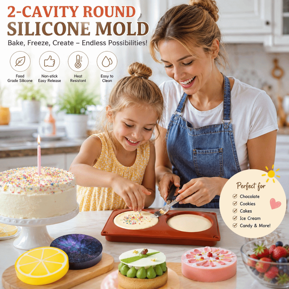 Soap Making Dish - Silindir Şekilli Silikon Pişirme Kalıbı Büyük